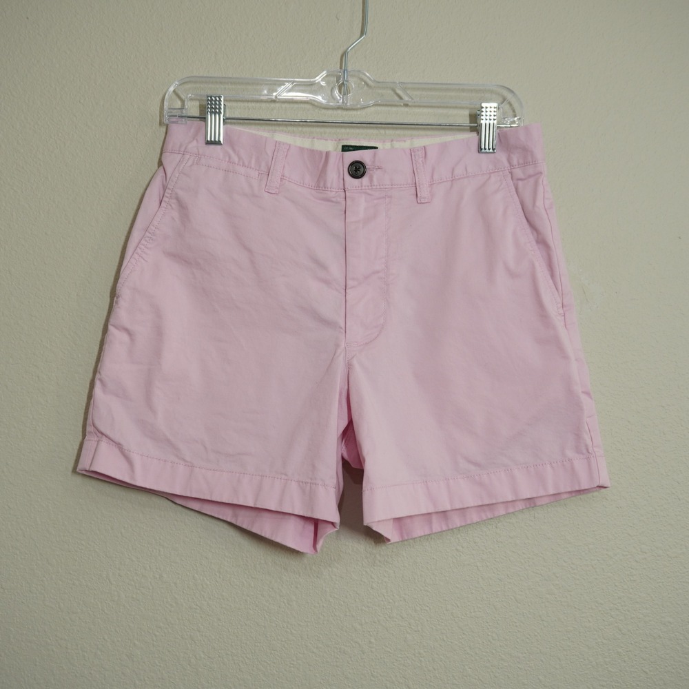 J. Crew Men's Size 29 Light Pink Portsider 5" Inseam Chino Shorts Preppy Casual